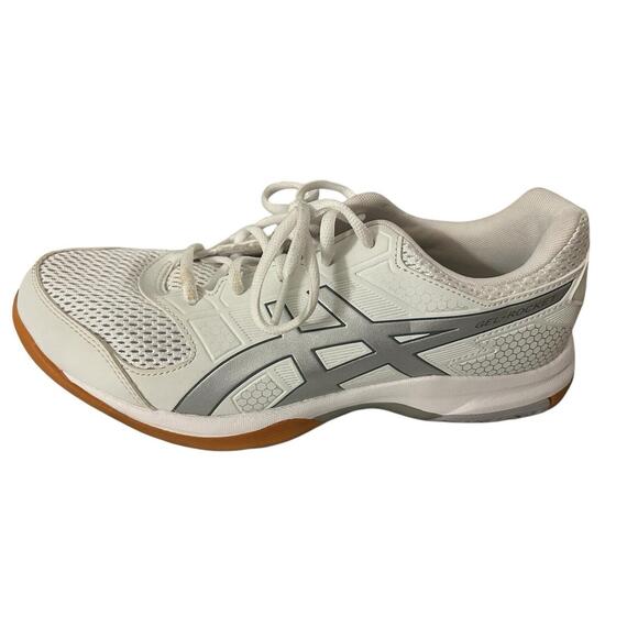 ASICS Gel Rocket 8 White Court Shoes Sz 9.5 - Picture 3 of 8